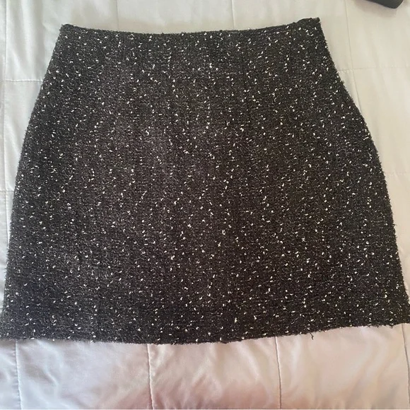 Express Black Sparkly Shimmer Mini Skirt - Picture 6 of 6